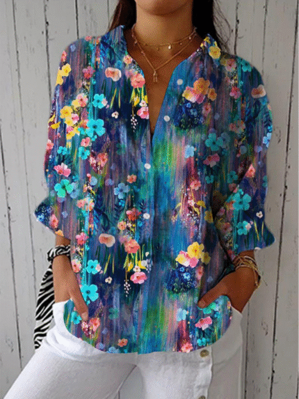 بلوزة ملونة